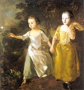 Thomas Gainsborough Chasing a Butterfly painting
